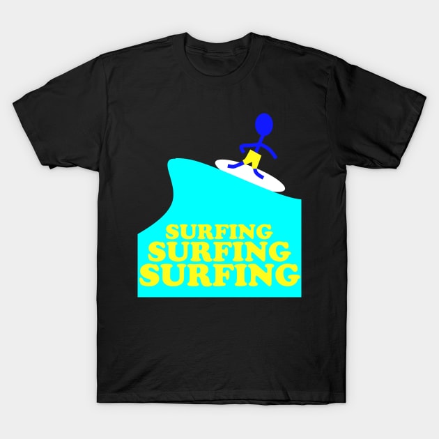 Surfing The Waves T-Shirt by simonjgerber